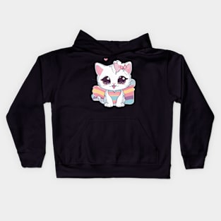 You're My Valentine Kawaii Kitten Kids Hoodie